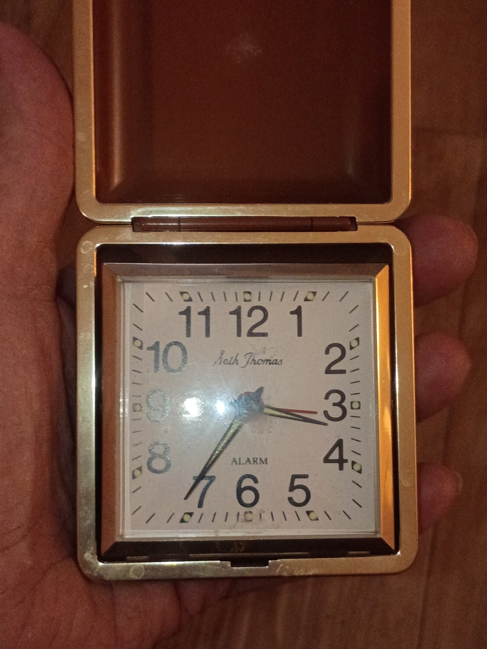 Vintage Gold Travel Alarm Clock